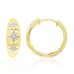 Boucles d'oreilles en argent et Diamant I1 (G)