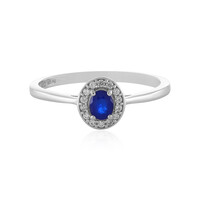 Bague en argent et Spinelle bleu roi