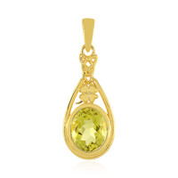Pendentif en argent et Quartz citron