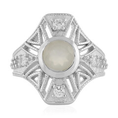Bague en argent et Pierre de Lune blanche