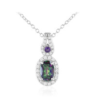 Collier en argent et Quartz mystique