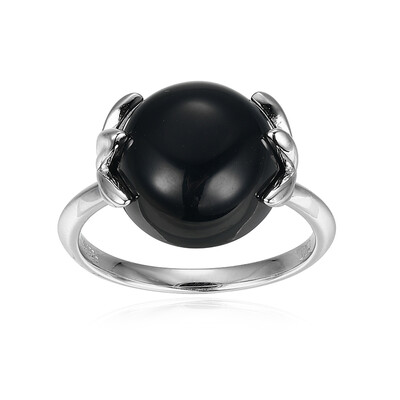 Bague en argent et Agate noire