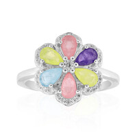 Bague en argent et Quartz rose pastel