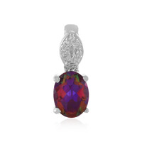 Pendentif en argent et Topaze mystique pourpre