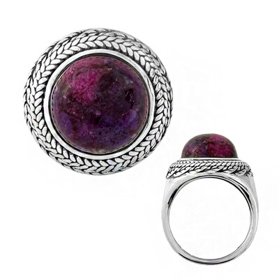 Bague en argent et Turquoise pourpre de Mohavie