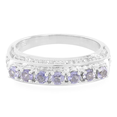 Bague en argent et Iolite de Madagascar