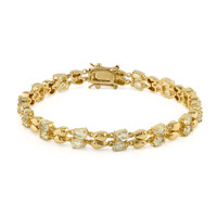 Bracelet en argent et Améthyste verte