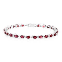 Bracelet en argent et Rubis de Madagascar