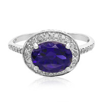 Bague en argent et Iolite de Ceylan