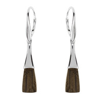 Boucles d'oreilles en argent et Chêne des marais