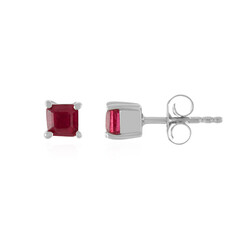 Boucles d'oreilles en argent et Rubis de Madagascar