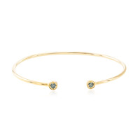 Bracelet en argent et Diamant VS1 bleu