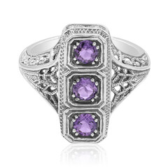 Bague en argent et Améthyste