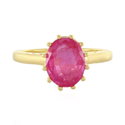 Bague en argent et Saphir rose de Madagascar