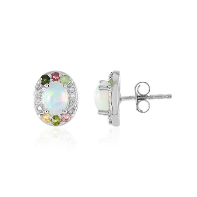 Boucles d'oreilles en argent et Opale Welo