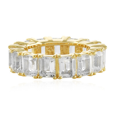 Bague en argent et Topaze blanche