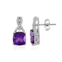 Boucles d'oreilles en argent et Améthyste de Sibérie
