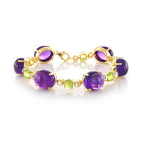 Bracelet en argent et Améthyste
