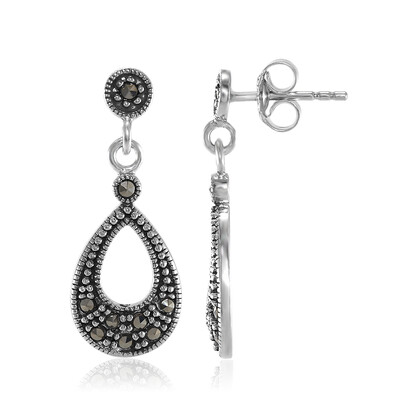Boucles d'oreilles en argent et Marcassite