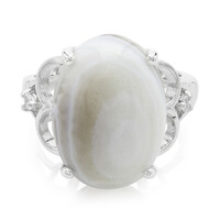 Bague en argent et Agate du Botswana