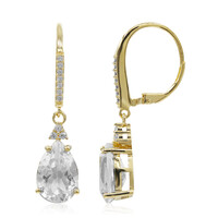 Boucles d'oreilles en argent et Topaze blanche
