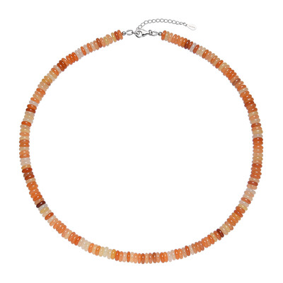 Collier en argent et Aventurine rouge