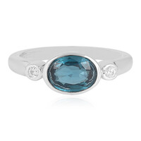 Bague en argent et Kyanite bleu pétrole
