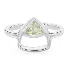 Bague en argent et Pierre du Soleil argentée