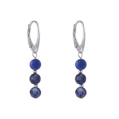 Boucles d'oreilles en argent et Sodalite
