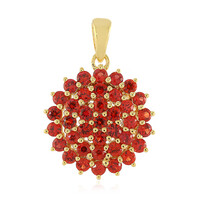 Pendentif en argent et Rubis rouge du soir