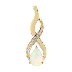 Pendentif en argent et Opale Welo
