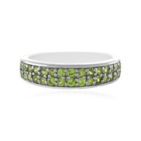 Bague en argent et Démantoïde de Russie