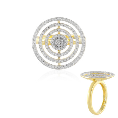 Bague en argent et Diamant I2 (J)