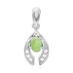 Pendentif en argent et Chrysoprase impériale