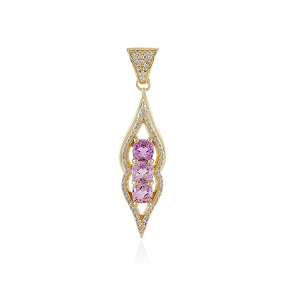 Pendentif en or et Kunzite du Brésil