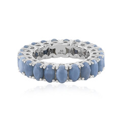 Bague en argent et Opale bleue