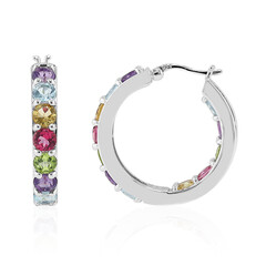 Boucles d'oreilles en argent et Topaze bleu ciel