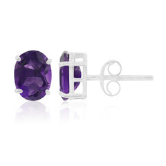 Boucles d'oreilles en argent et Améthyste de Zambie