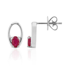 Boucles d'oreilles en argent et Rubis de Birmanie (Pallanova)