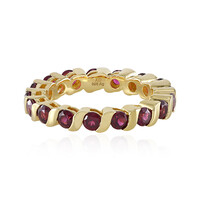 Bague en argent et Grenat Rhodolite framboise