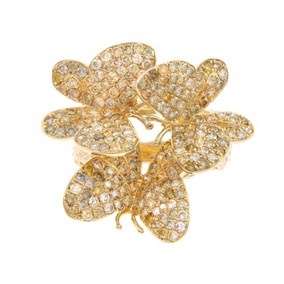 Bague en or et Diamant fancy SI2 (CIRARI)