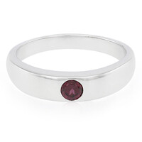 Bague pour homme en argent et Rhodolite du Brésil