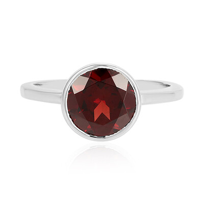 Bague en argent et Grenat du Mozambique
