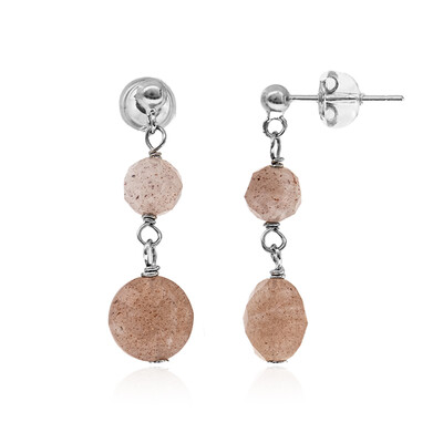 Boucles d'oreilles en argent et Pierre de Lune