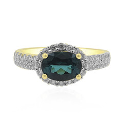 Bague en or et Indicolite du Brésil