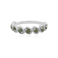 Bague en argent et Diamant vert I3