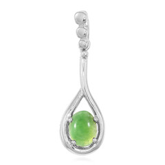 Pendentif en argent et Chrysoprase impériale