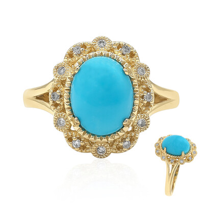Bague en or et Turquoise Sleeping Beauty