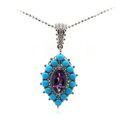 Collier en argent et Améthyste de Zambie (Dallas Prince Designs)