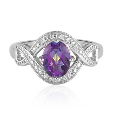 Bague en argent et Topaze Mystique